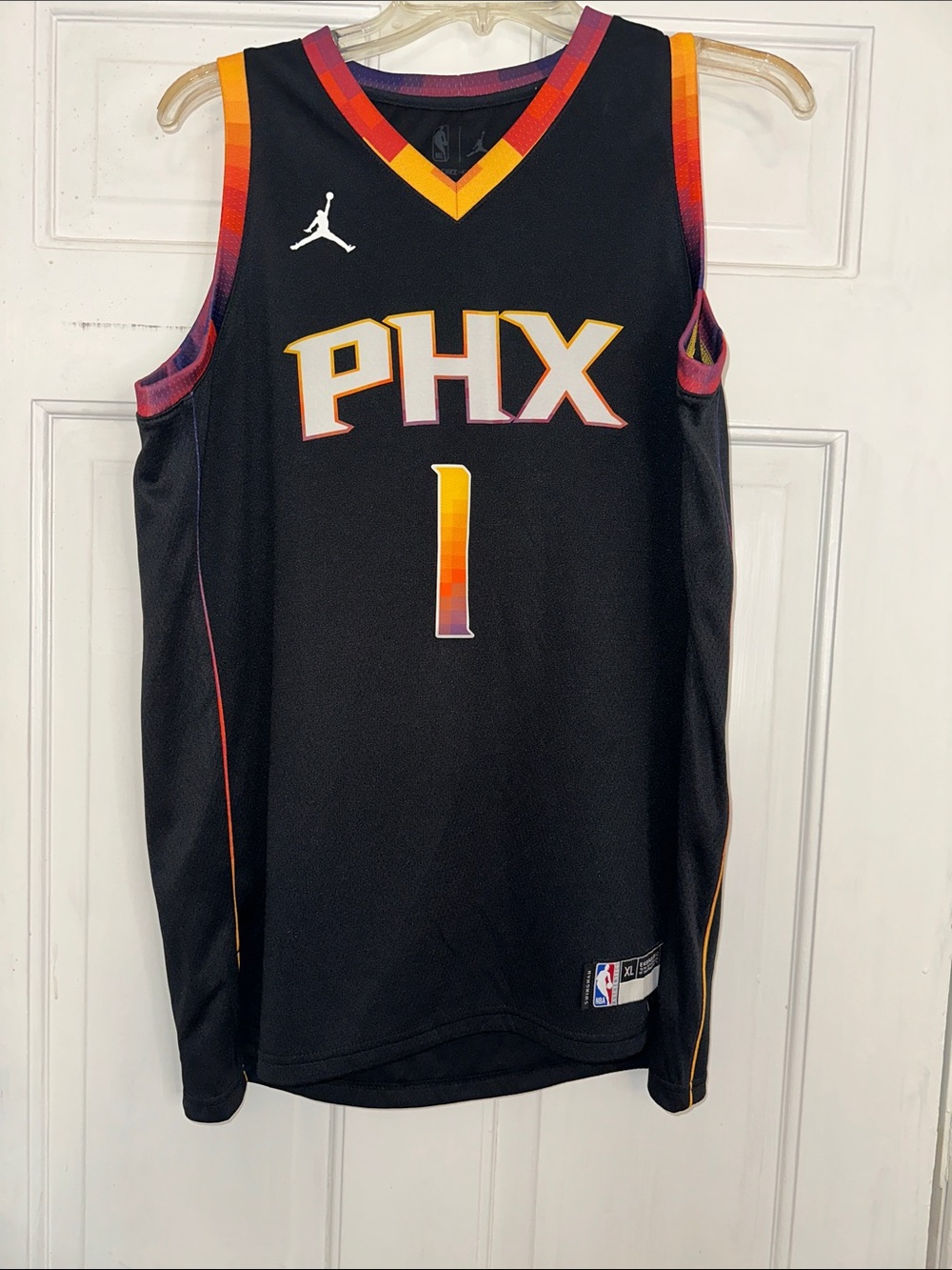 Jordan PHX Gradient-Trim Black Basketball Jersey